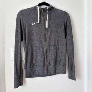 Nike Women’s zip up Heather grey hoodie size small